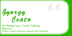 gyorgy csato business card