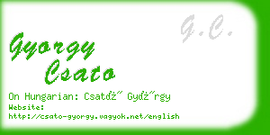 gyorgy csato business card